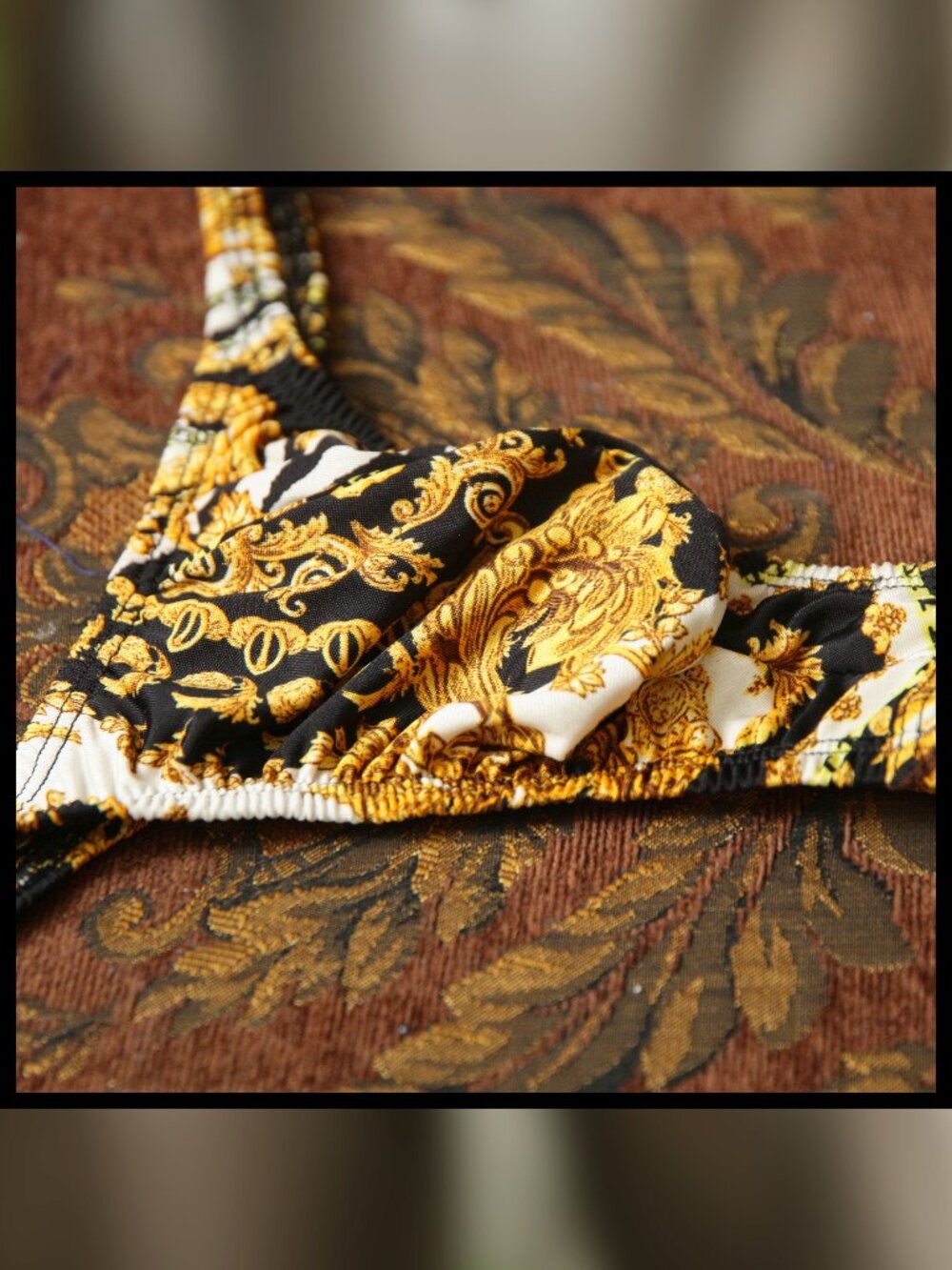 Mens Baroque Golden PushOut thinsides thong Handmade - Picture 4 of 5